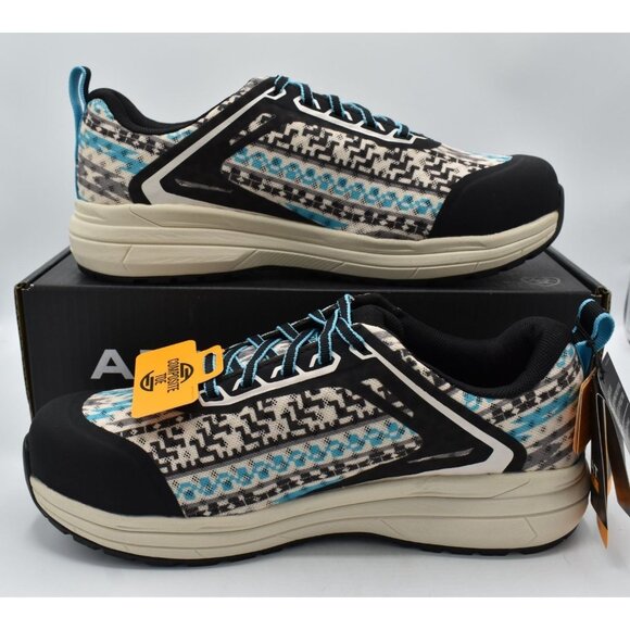 Ariat Womens Size 10 Outpace CT Comp Toe Turquoise Aztec EH Safety Shoes - Picture 5 of 13